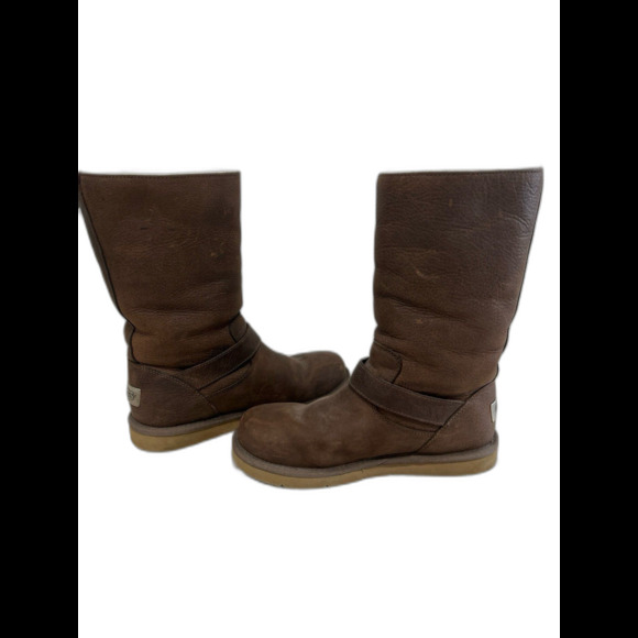 UGG Boots Women's Size 7 Brown Kensington Leather Shearling Boot Australia 5678 - Picture 12 of 12